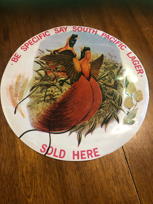 Vintage South Pacific Lager Fridge Sticker